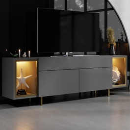 Hanah Home Zenith Soporte para TV Antracita y Oro